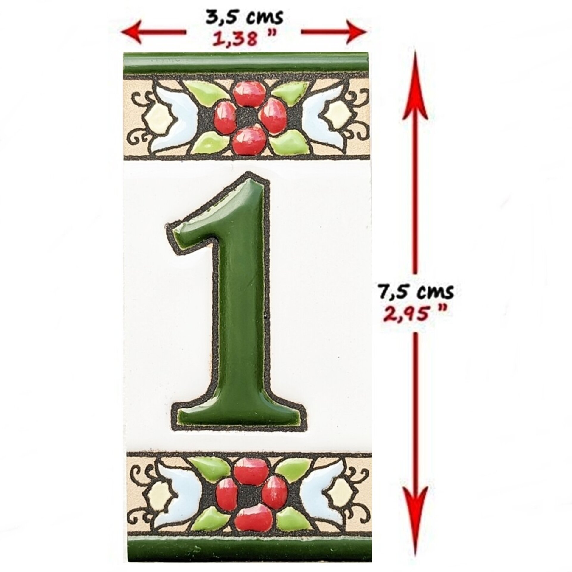 Letras y Números modelo "JARDIN" - 7,5cm. (3") - 2