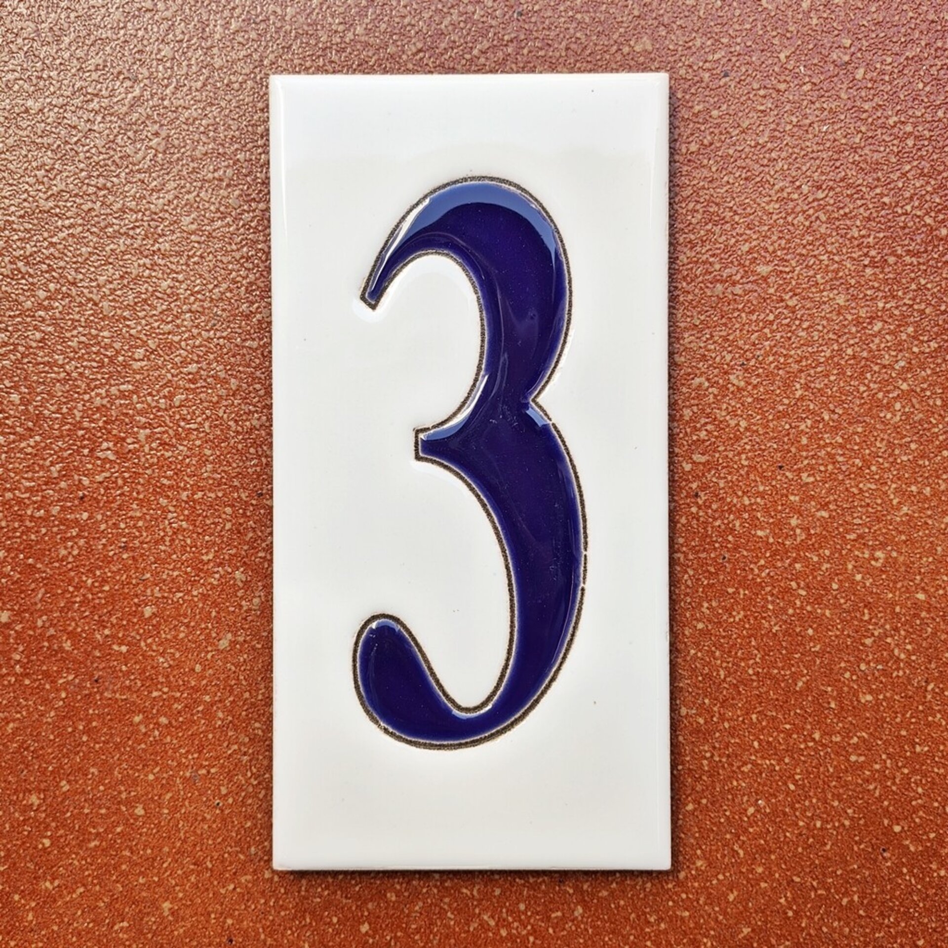 Números simples "AZULES" - 15cm. (6") - 8