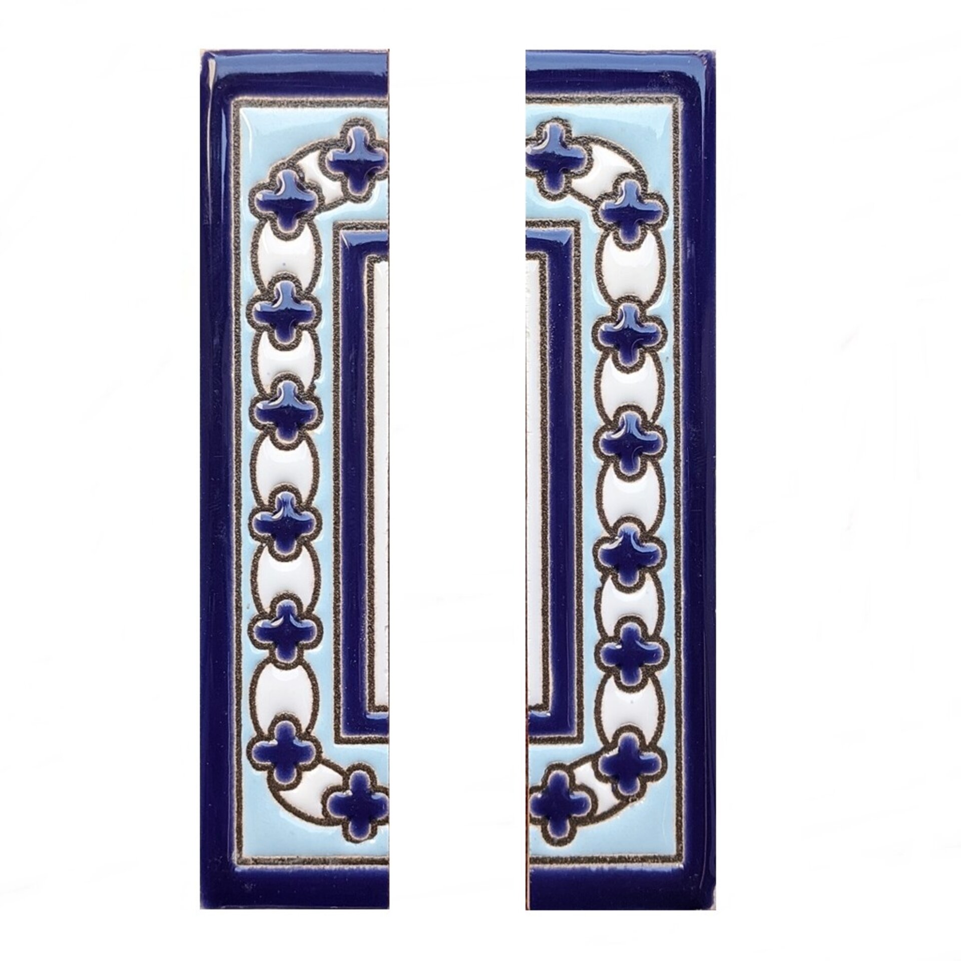 Letras y Números modelo "AZUL-BLANCO" - 11cm. (2.1") - 5