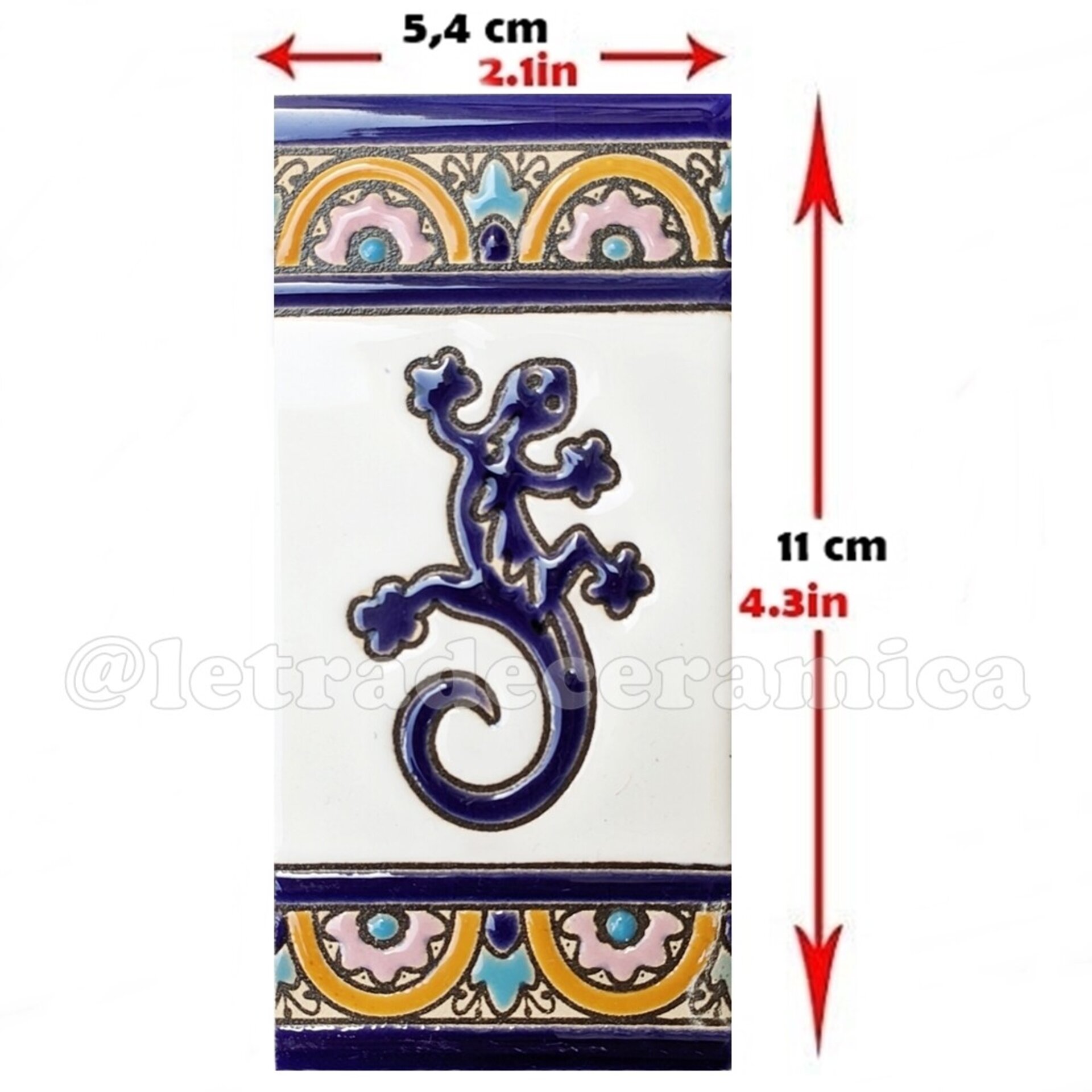 Letras y Números modelo "ARCO-ROSA" - 11cm. (2.1") - 2