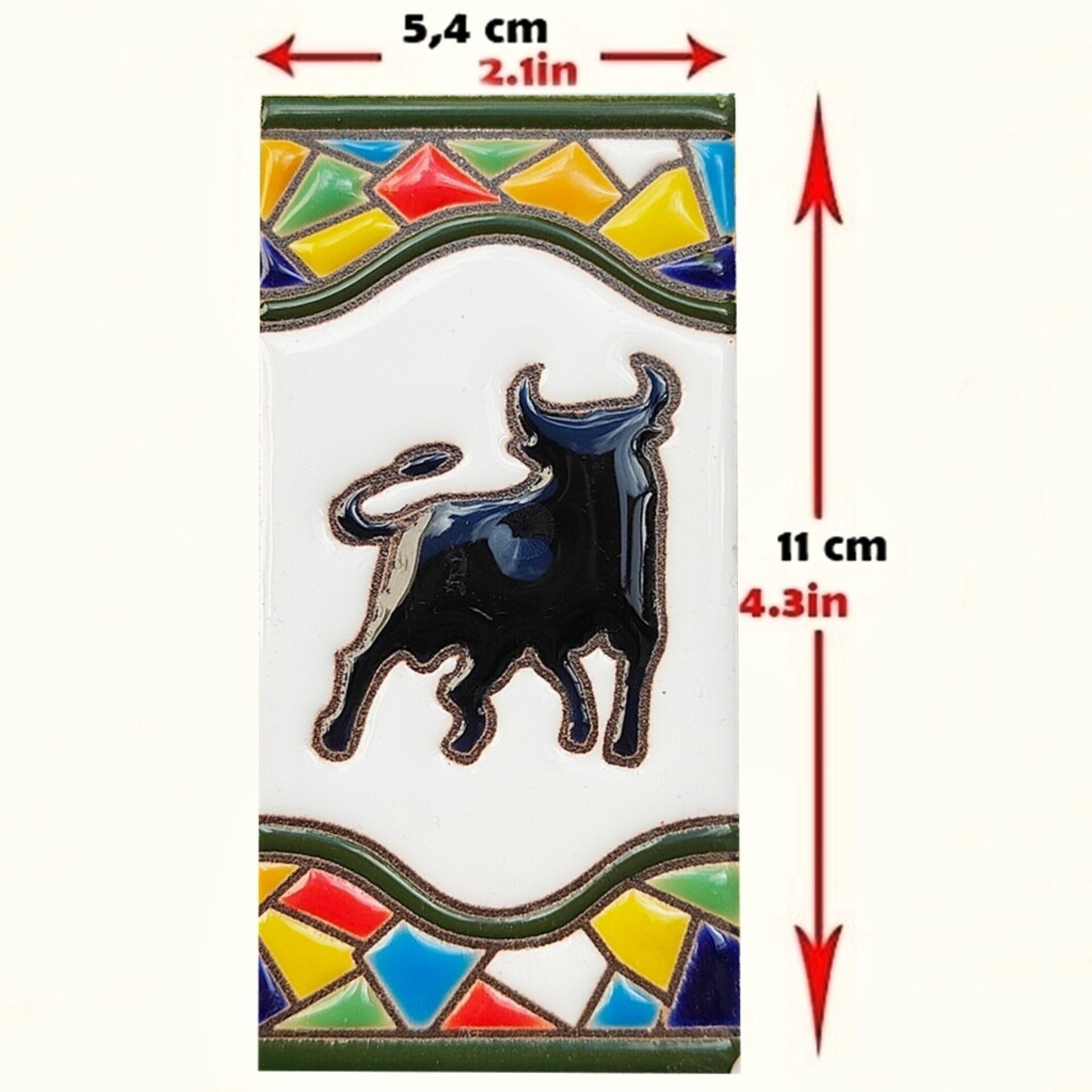 Letras y Números modelo "RONDA-MVerde" - 11cm. (2.1") - 3