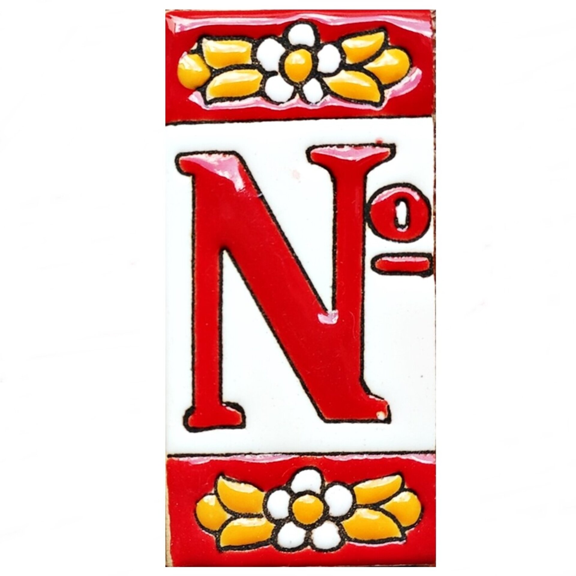 Letras y Números modelo "ROJAS" - 7,5cm. (3") - 3