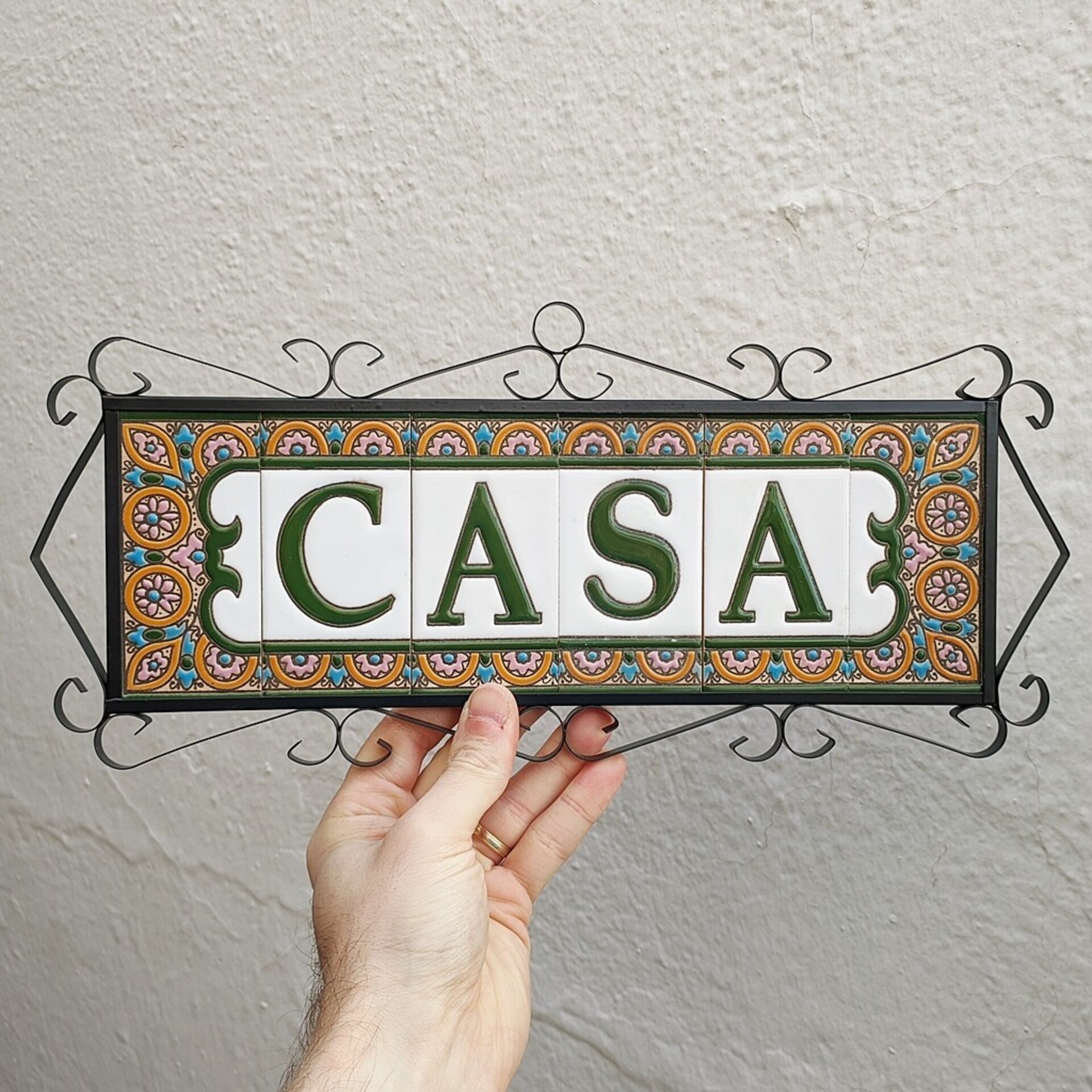 Letras y Números modelo "ARCO-ROSA-Verde" - 11cm. (2.1") - 3