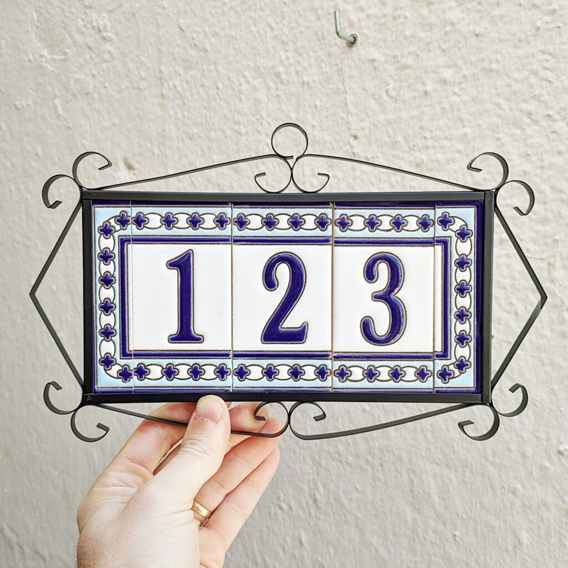 Letras y Números modelo "AZUL-BLANCO" - 11cm. (2.1") - 14