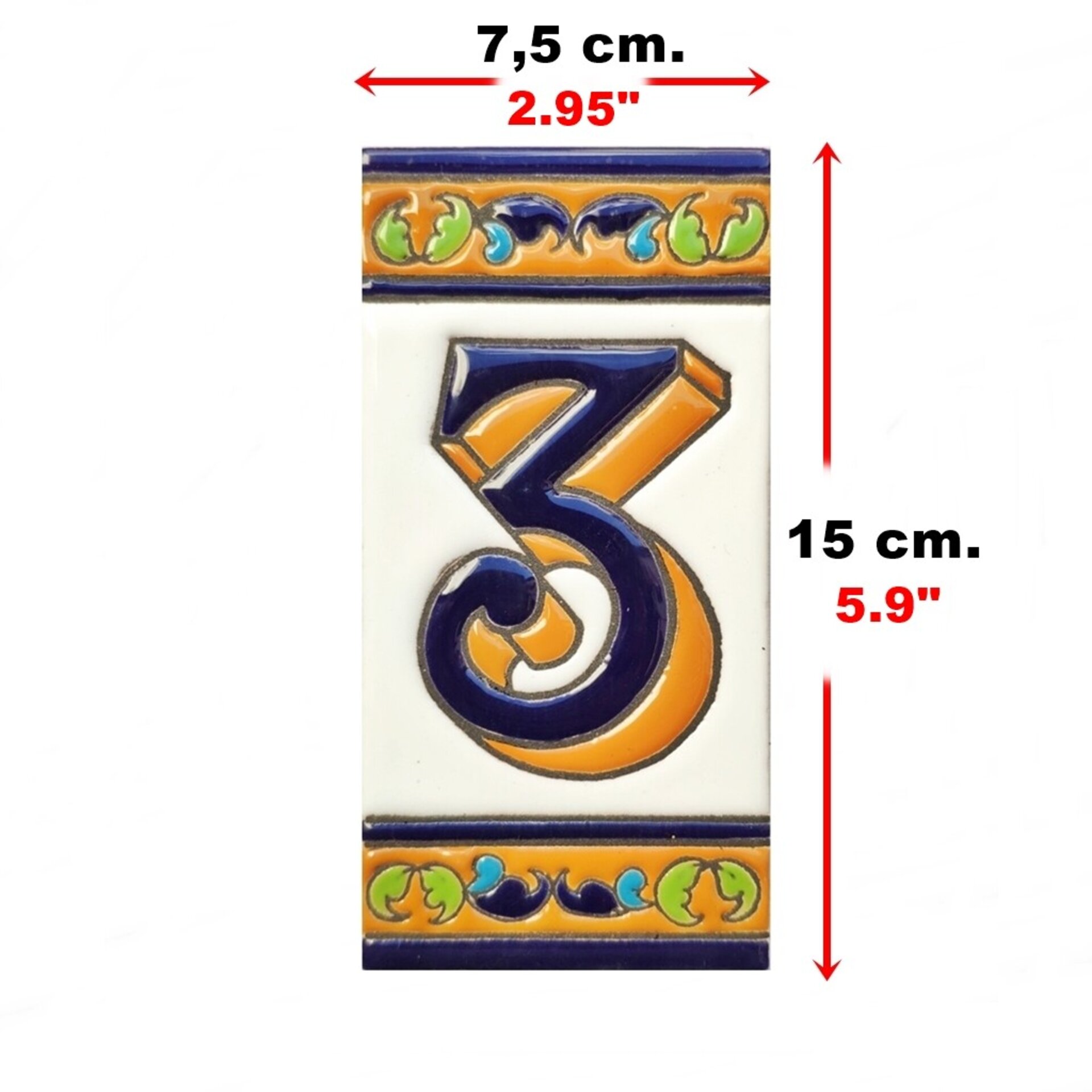 Letras y Números modelo "RENACIMIENTO-G" - 15cm. (6") - 4