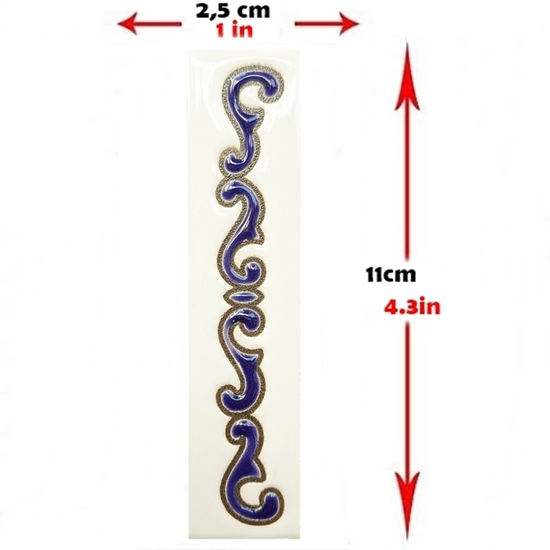 Letras y Números modelo "MAR-AZUL" - 11cm. (2.1") - 3