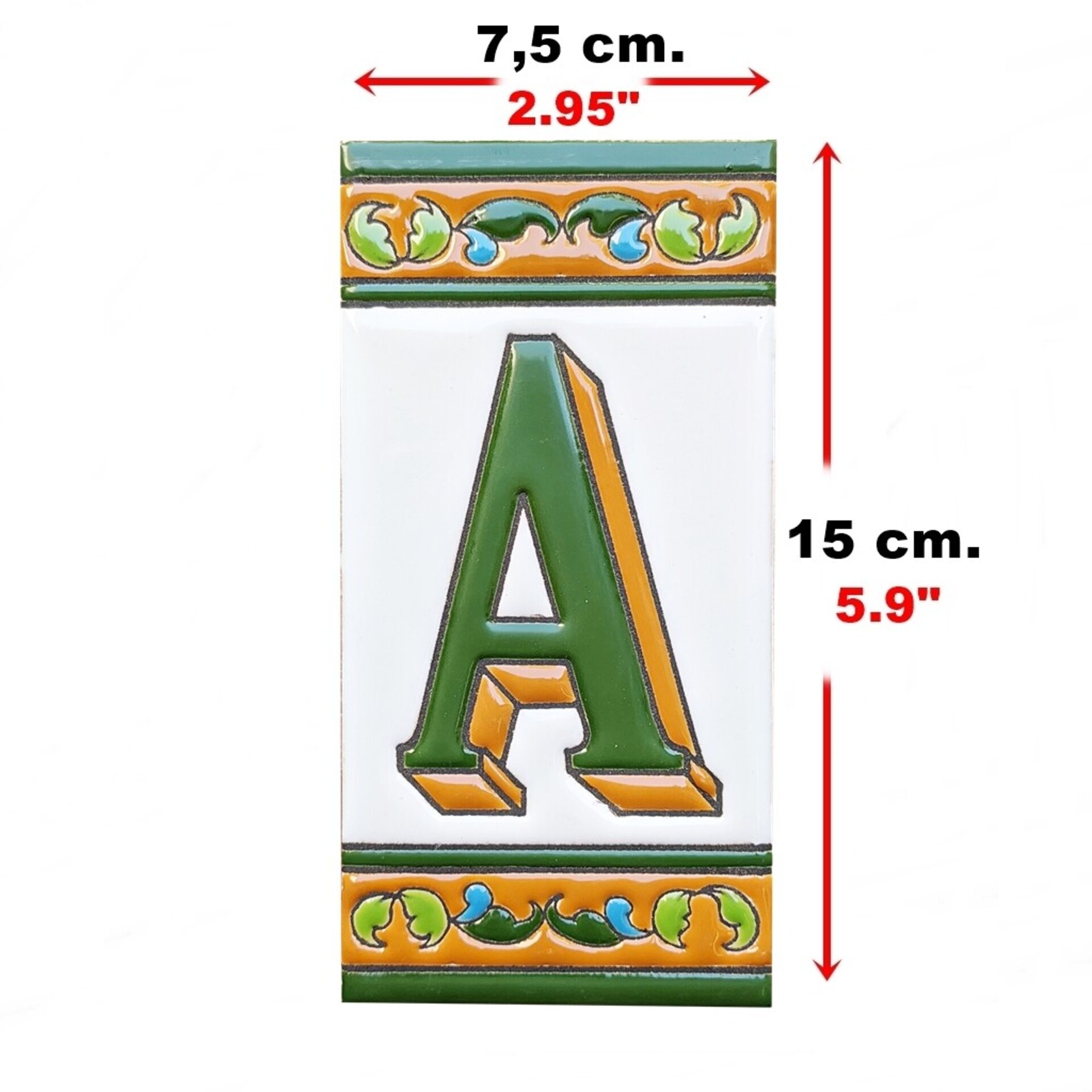 Letras y Números modelo "RENACIMIENTO-GV" - 15cm. (6") - 2