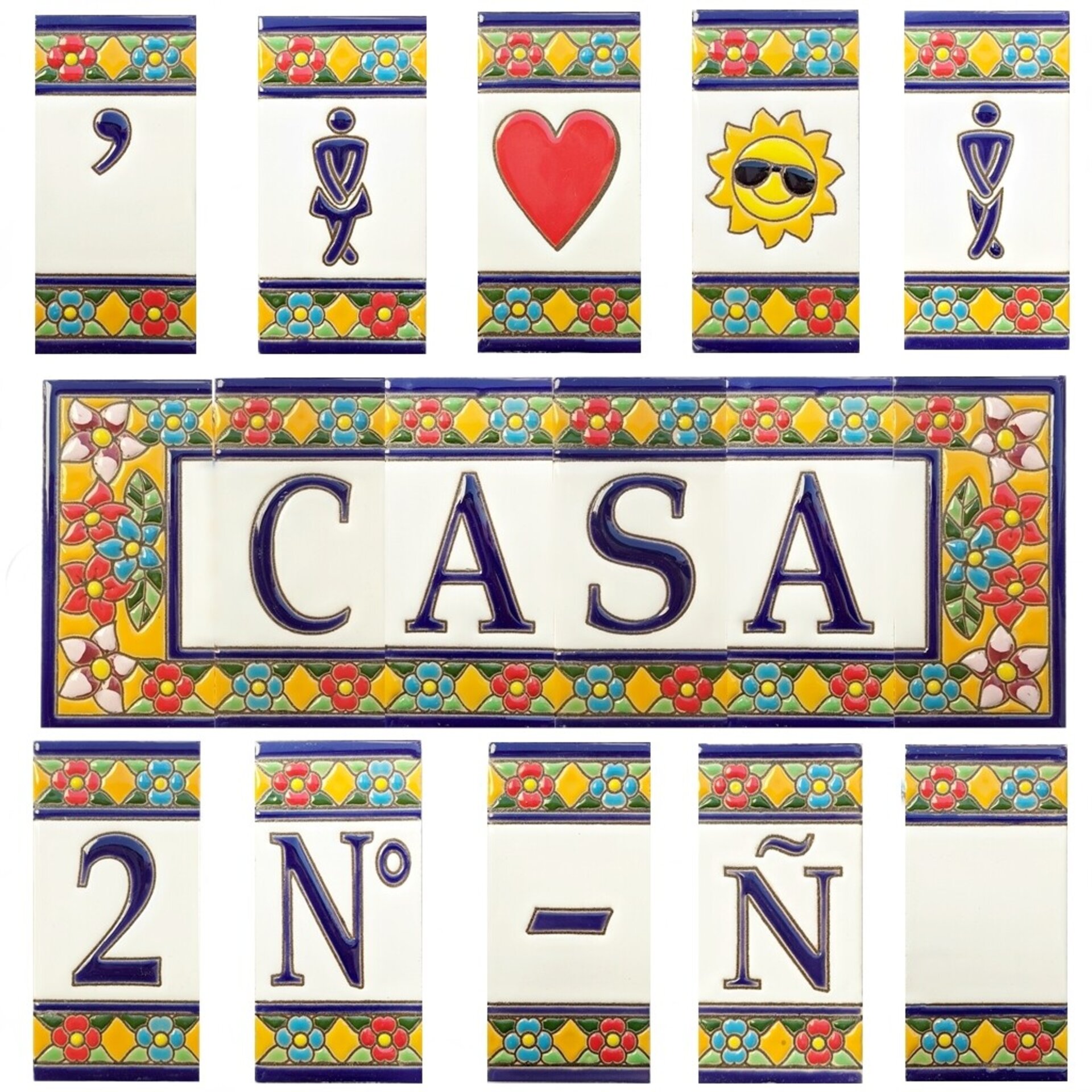 Letras y Números modelo "ANDALUSIA" - 11cm. (2.1") - 1