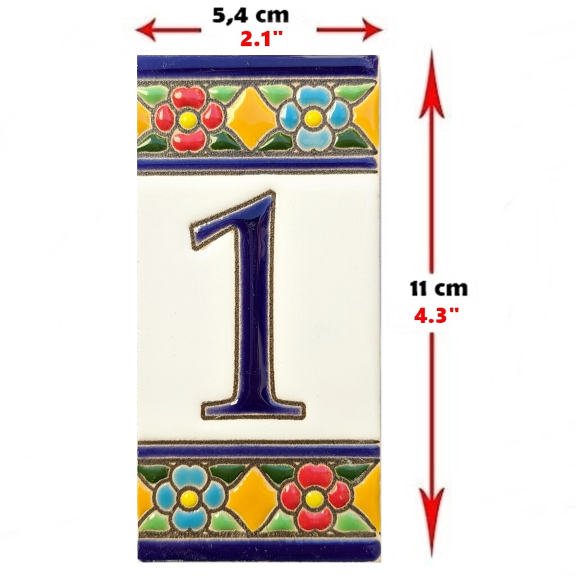Letras y Números modelo "ANDALUSIA" - 11cm. (2.1") - 2